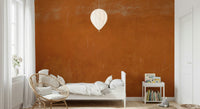 Textured Roman Sall wall mural in bold Mediterranean orange