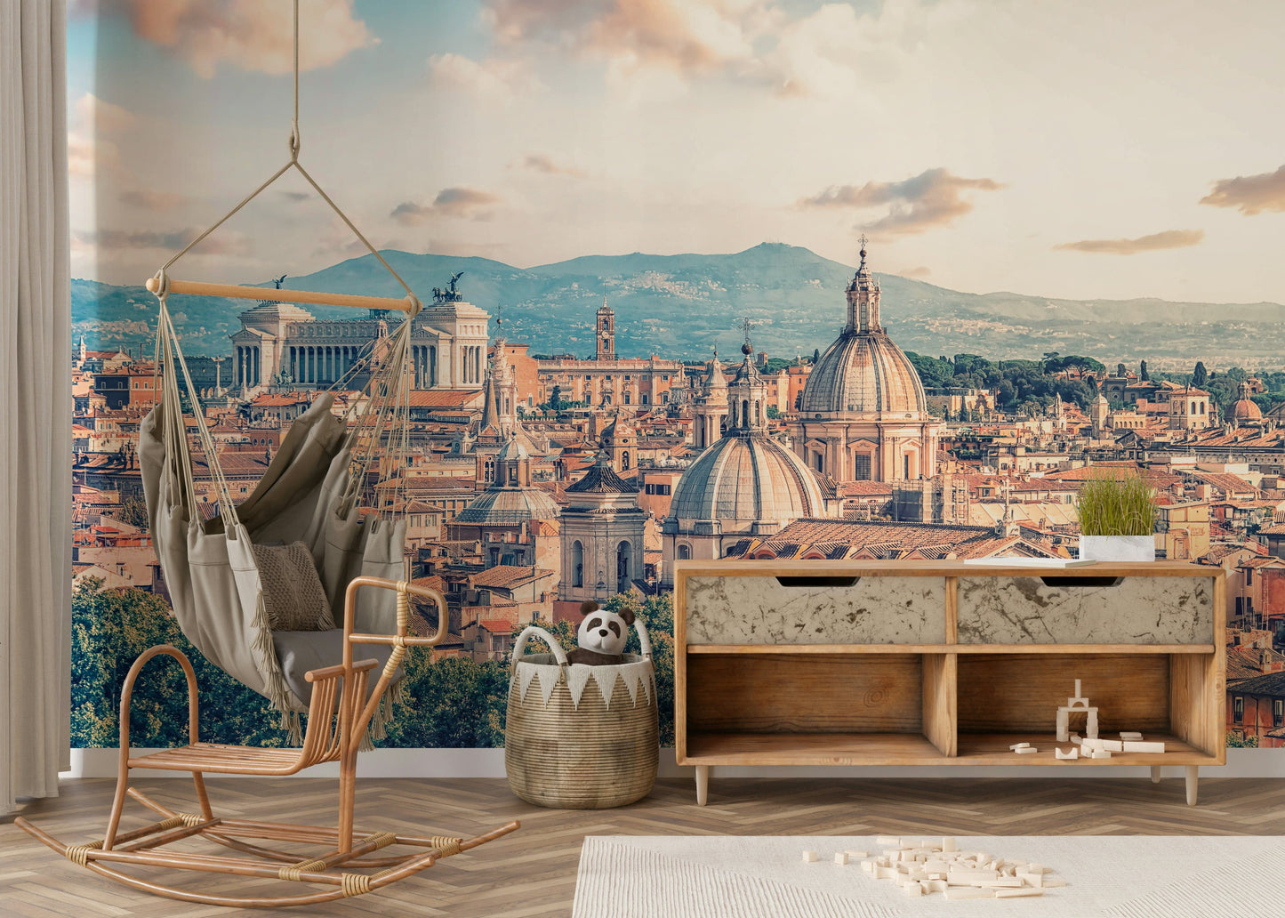 Eternal City: Roman Skyline Canvas Wall Mural
