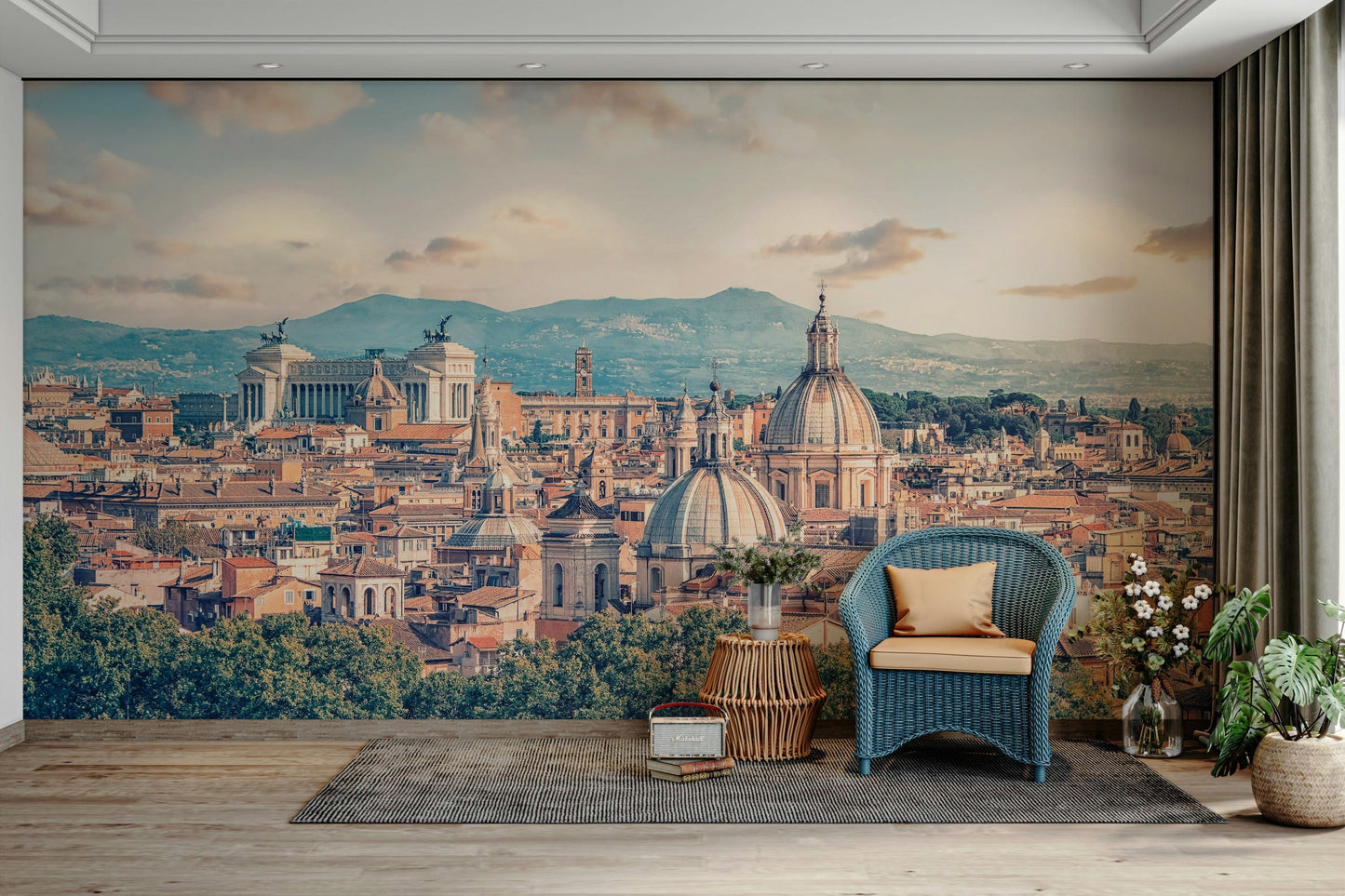 Eternal City: Roman Skyline Canvas Wall Mural
