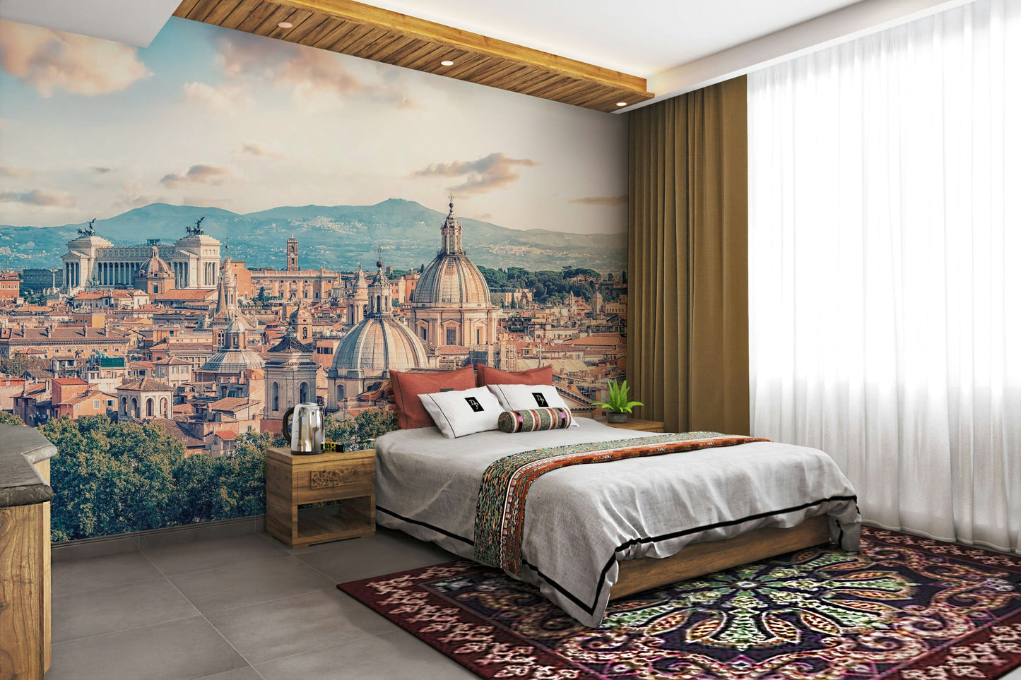 Eternal City: Roman Skyline Canvas Wall Mural