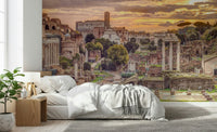 Ancient Rome street scene wallpaper mural for modern hallway wall decor