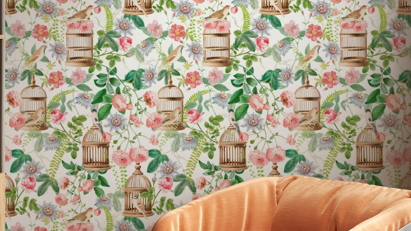 Rose & Bird Garden wallpaper

