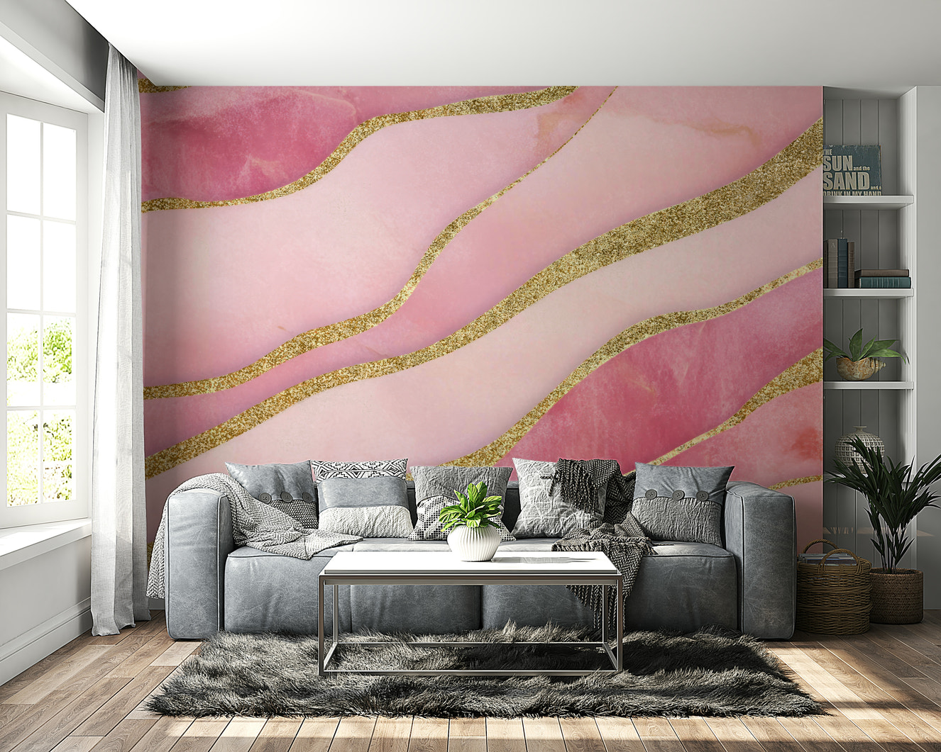 Rose Gold Glamour wall mural

