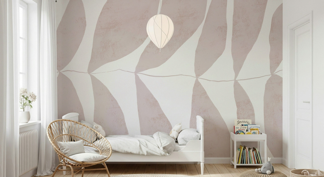A contemplative flower silhouette wallpaper mural for a feature wall.

