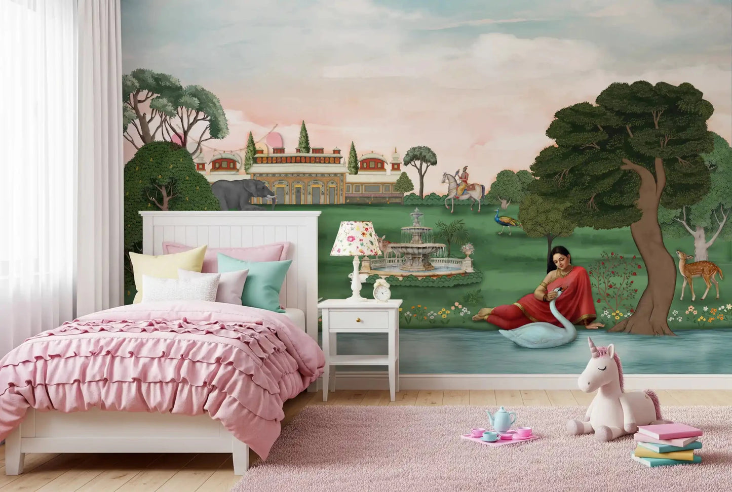 Palace garden landscape Royal Garden Serenity wall mural bedroom