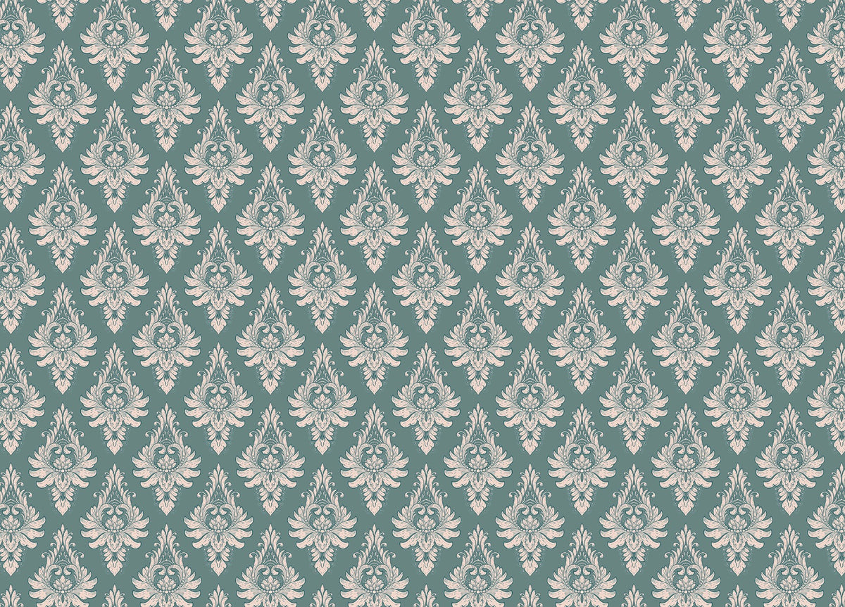 Green Damask Wallpaper for Elegant Walls in your room