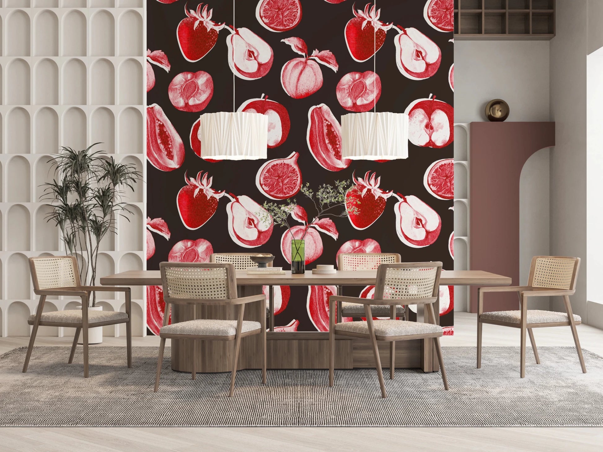 Ruby Retro Fruit Harvest Wall Mural