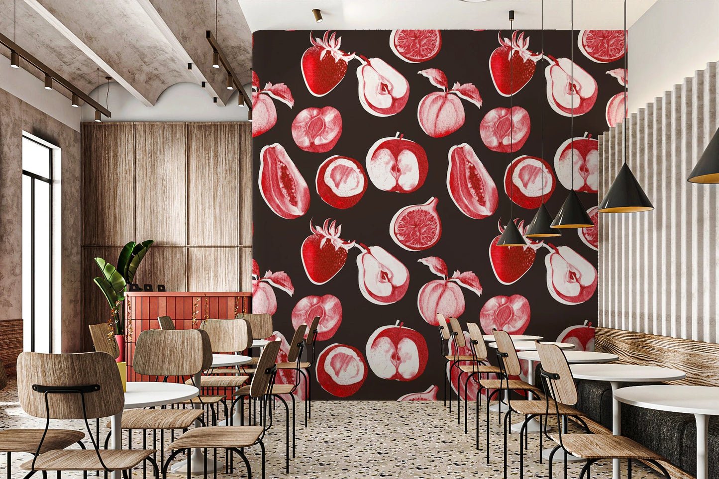 Ruby Retro Fruit Harvest Wall Mural