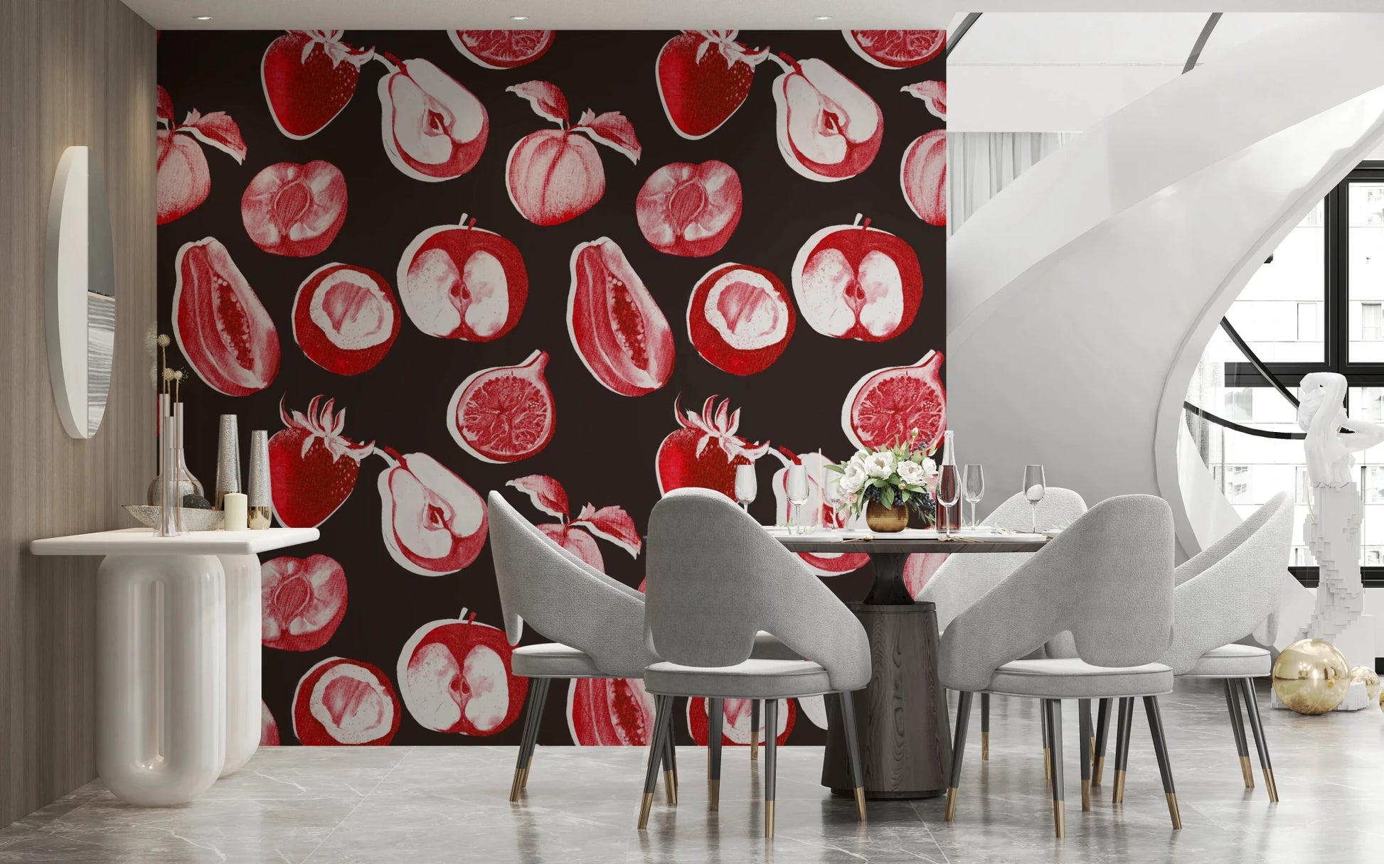 Ruby Retro Fruit Harvest Wall Mural