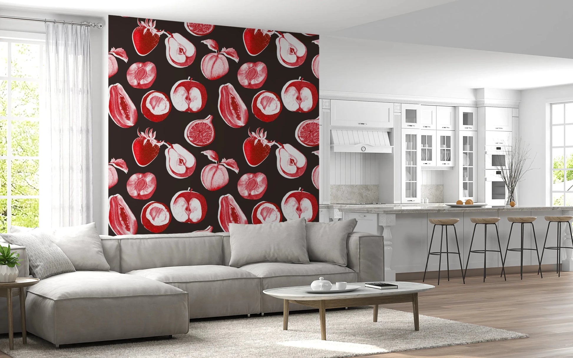 Ruby Retro Fruit Harvest Wall Mural