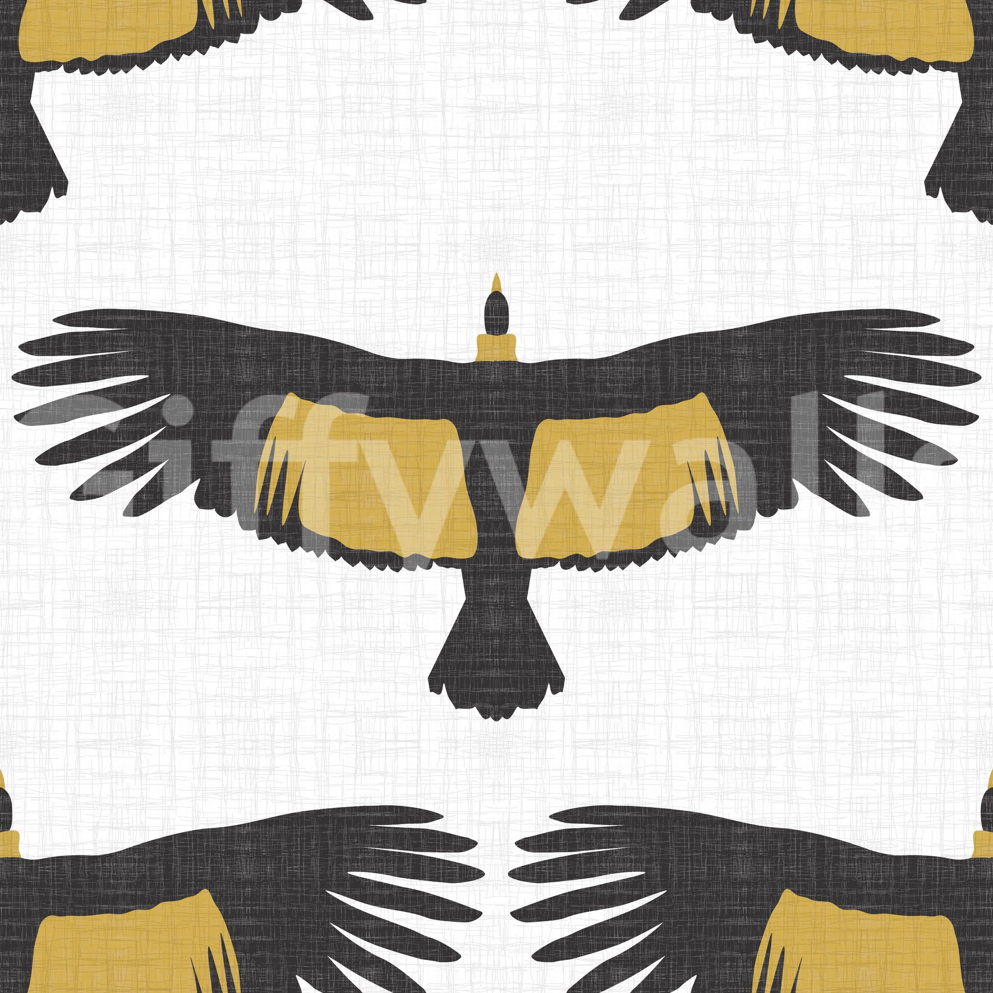 White wall decor with Andean condors in motion

