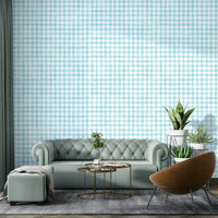 Hand-painted checkered wallpaper for walls
