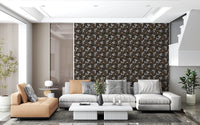 Rustic Bloom Small white oil painted flowers Wallpaper⁠