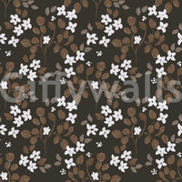 Rustic Bloom Small white oil painted flowers Wallpaper⁠