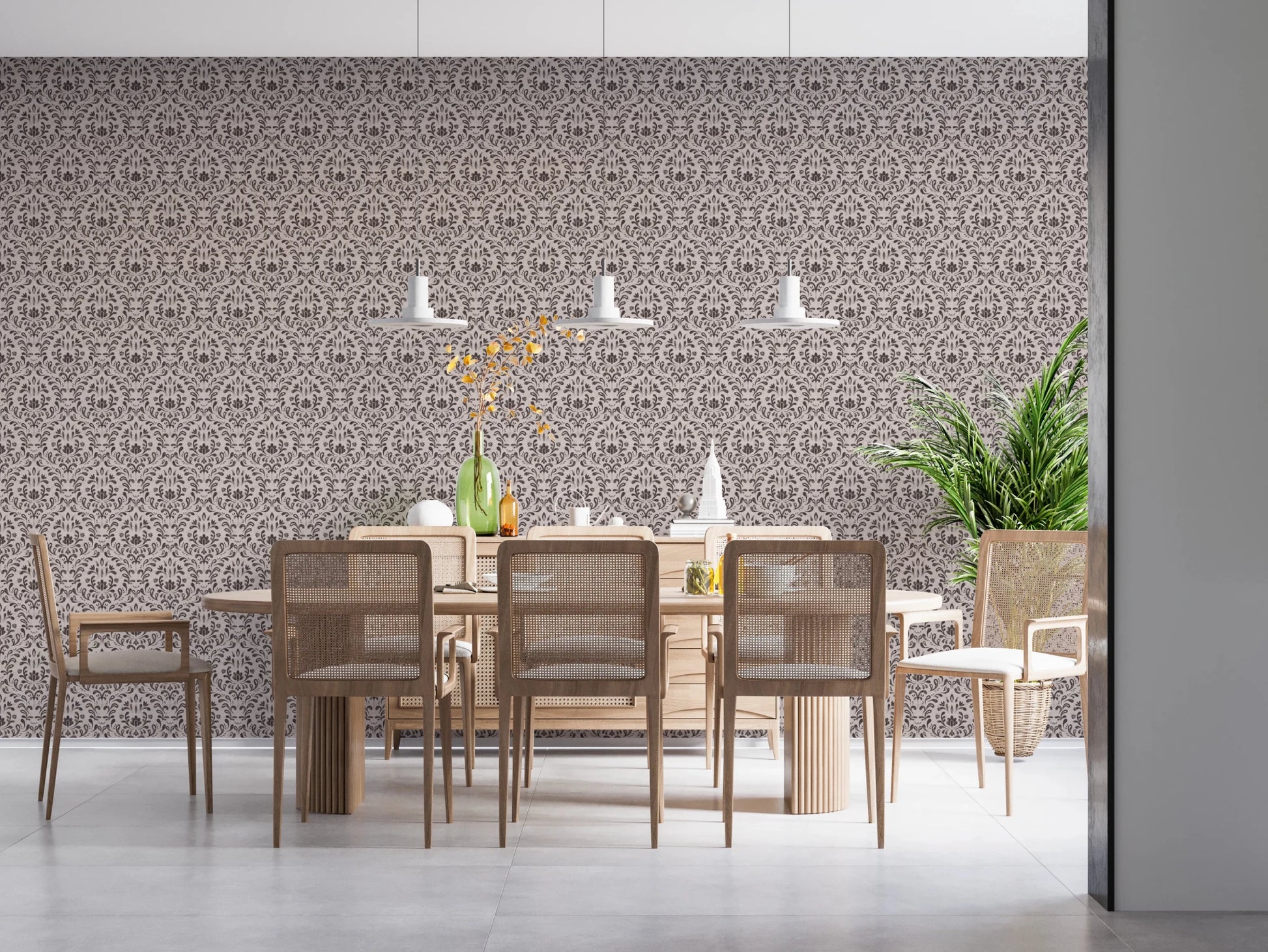 Rustic Damask Wallpaper⁠