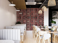 Vintage wood panel wallpaper for rustic charm
