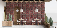 Distressed red wood texture wallpaper for walls
