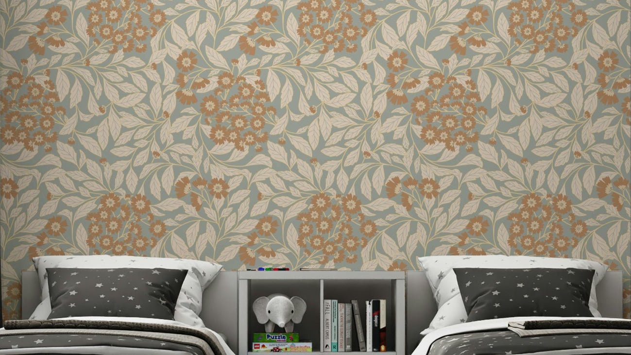 A wallpaper design with a floral pattern.

