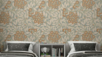 A wallpaper design with a floral pattern.

