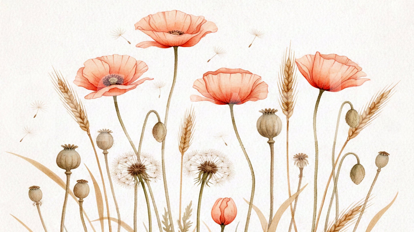 Rustic Floral Haven Wall Mural