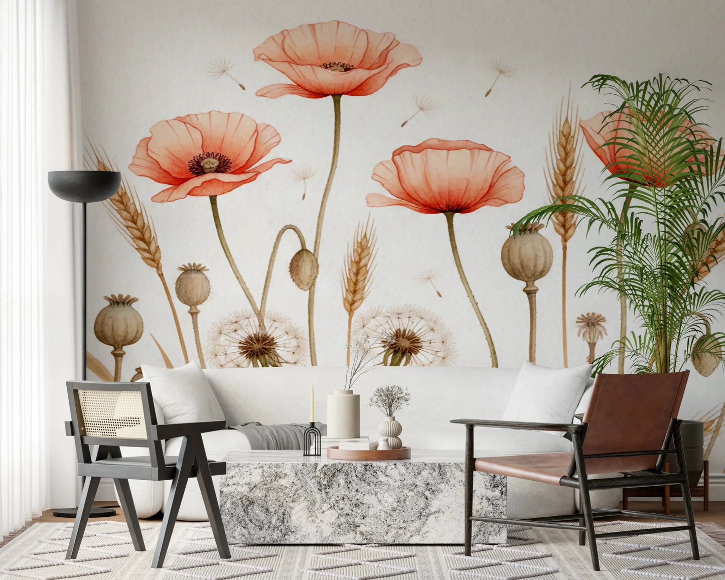 Rustic Floral Haven Wall Mural