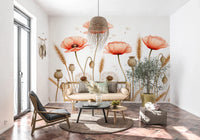 Rustic Floral Haven Wall Mural