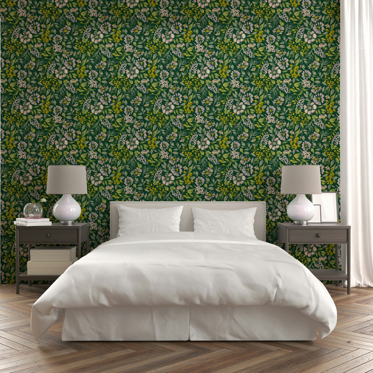 Intricate tapestry wallpaper style

