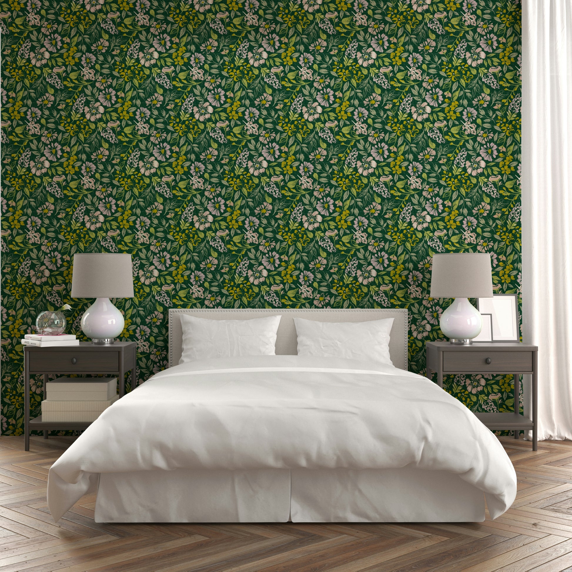 Intricate tapestry wallpaper style

