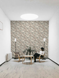 Subtle tone floral wall mural


