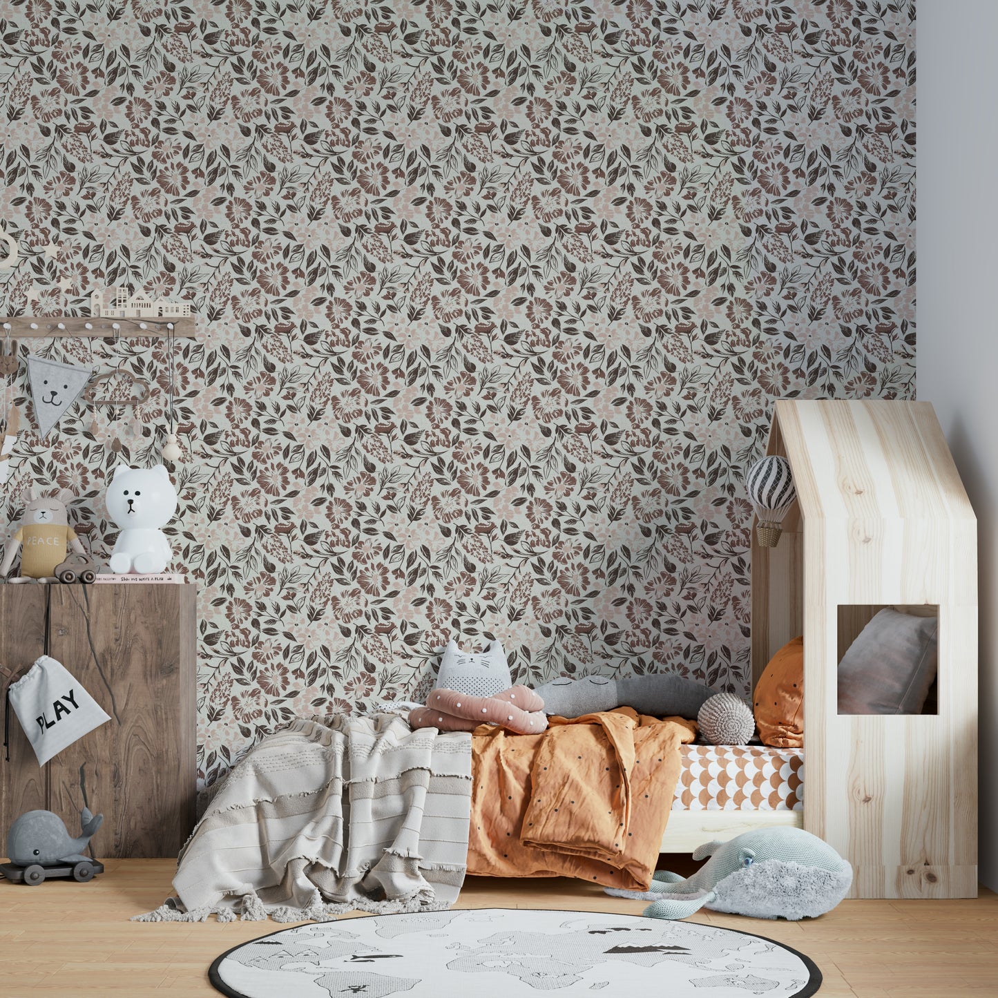 Elegant rustic mural wallpaper


