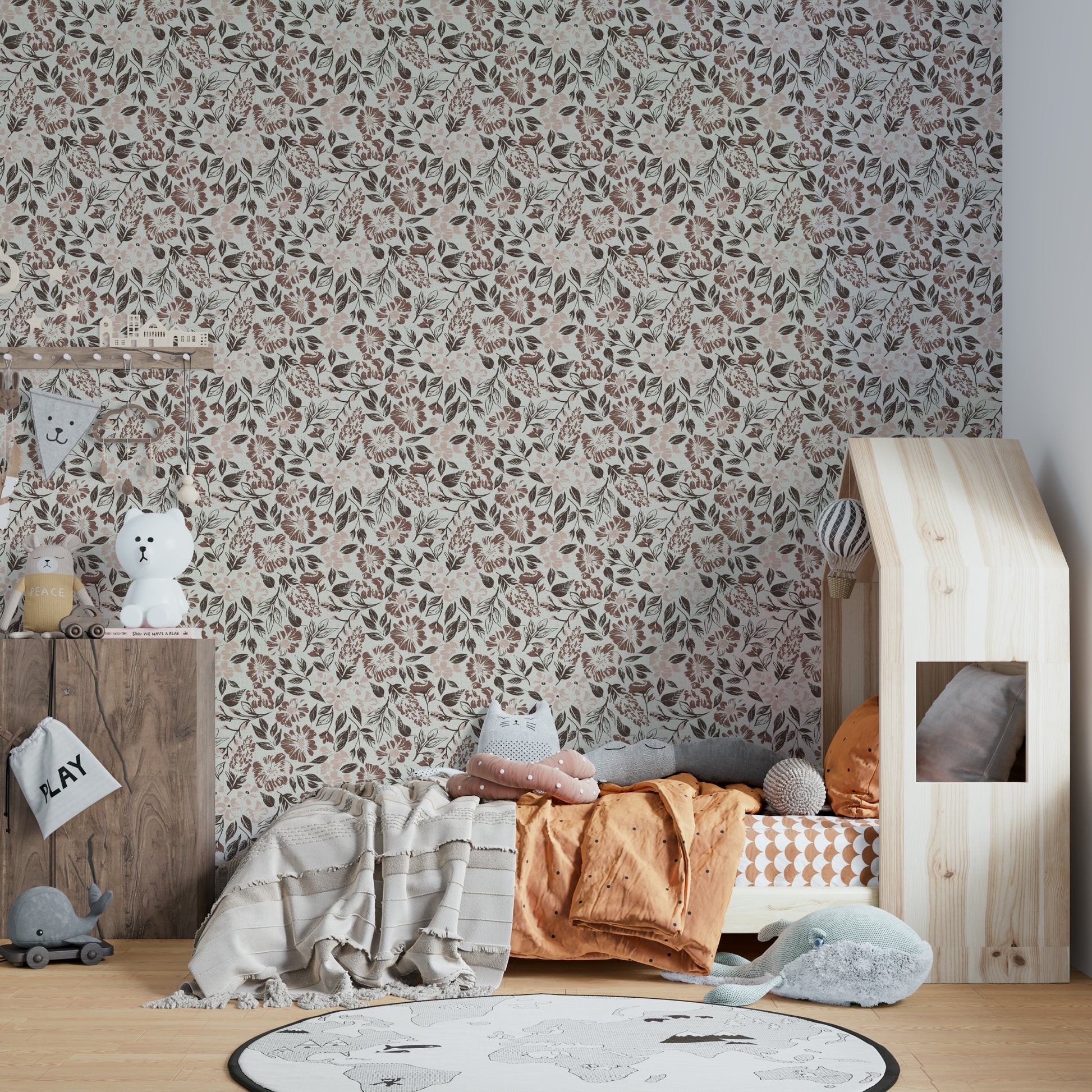 Elegant rustic mural wallpaper

