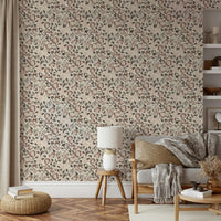 Ivory and taupe wall mural

