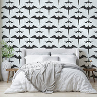 Light and airy wallpaper with flying frigatebirds

