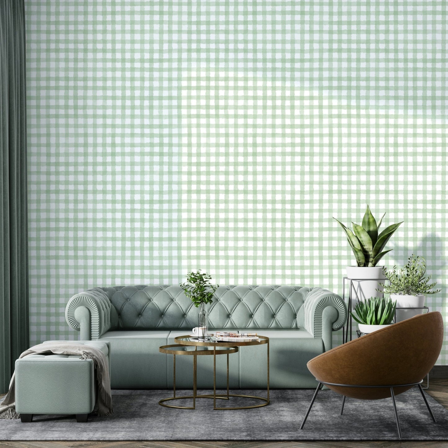 Classic farmhouse wallpaper with a gentle touch
