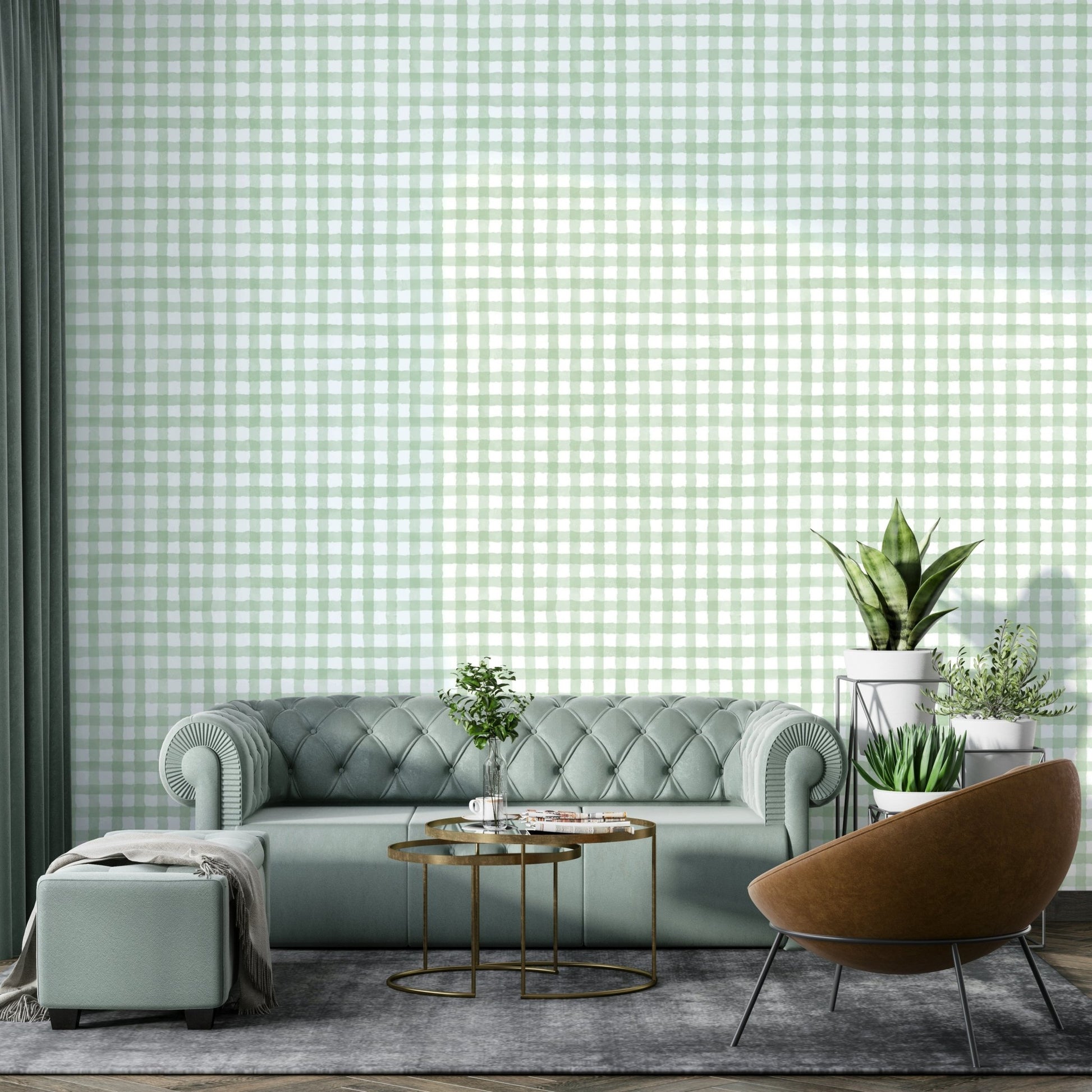Classic farmhouse wallpaper with a gentle touch
