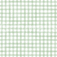 Neutral green checks in a relaxed pattern
