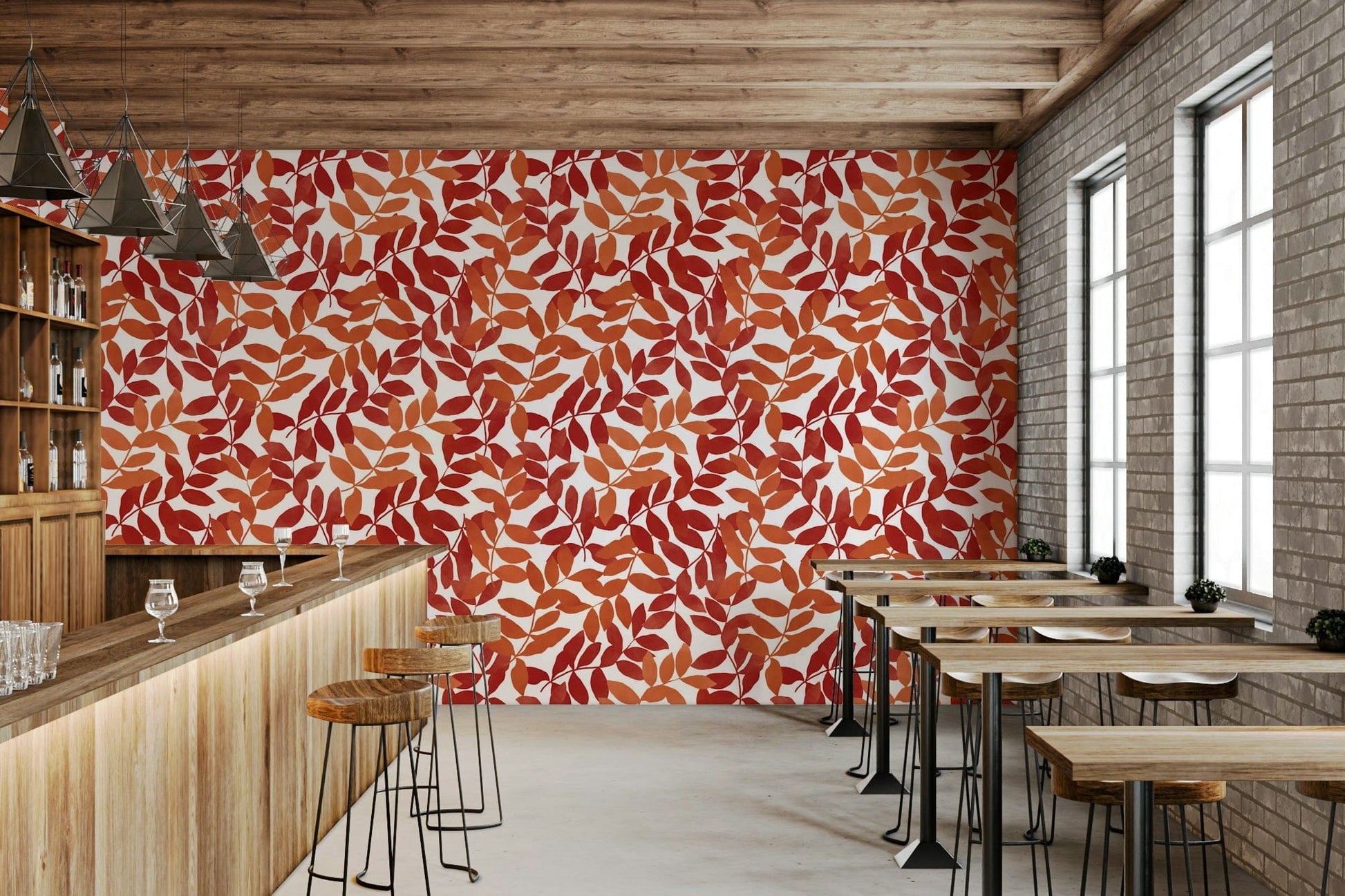 Rustic Leaves Wallpaper⁠