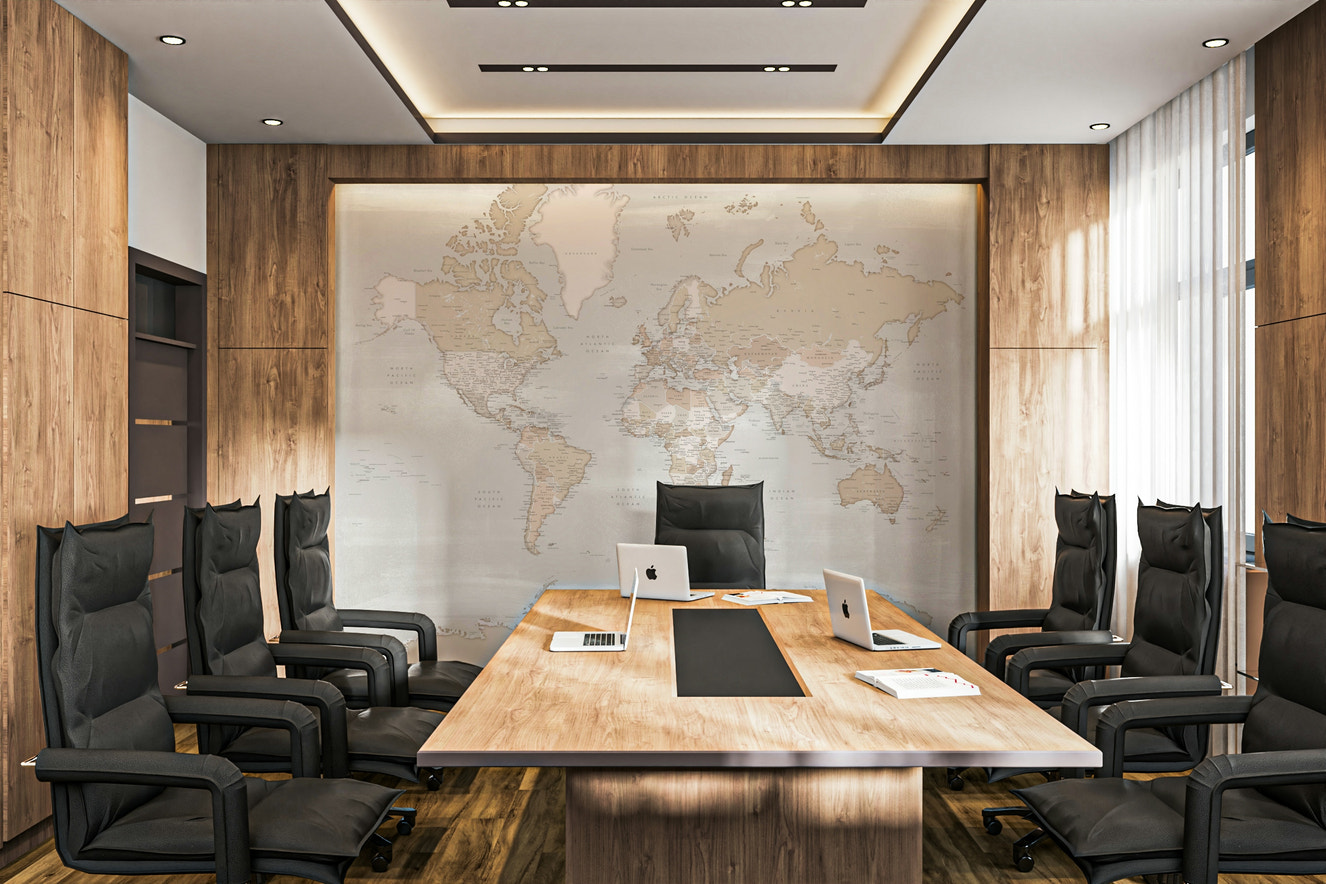 Rustic World Map Wallpaper