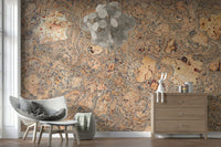The Rustic Natural Cork Pattern, a unique, organic, and earthy wall covering.