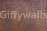 Rustic Rust Texture wallpaper mural close-up showing weathered oxidized metal in warm reddish-brown rust tones with mottled patina