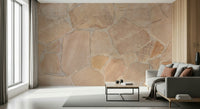 Layered stone surface with rough texture, Rustic Stone wall mural