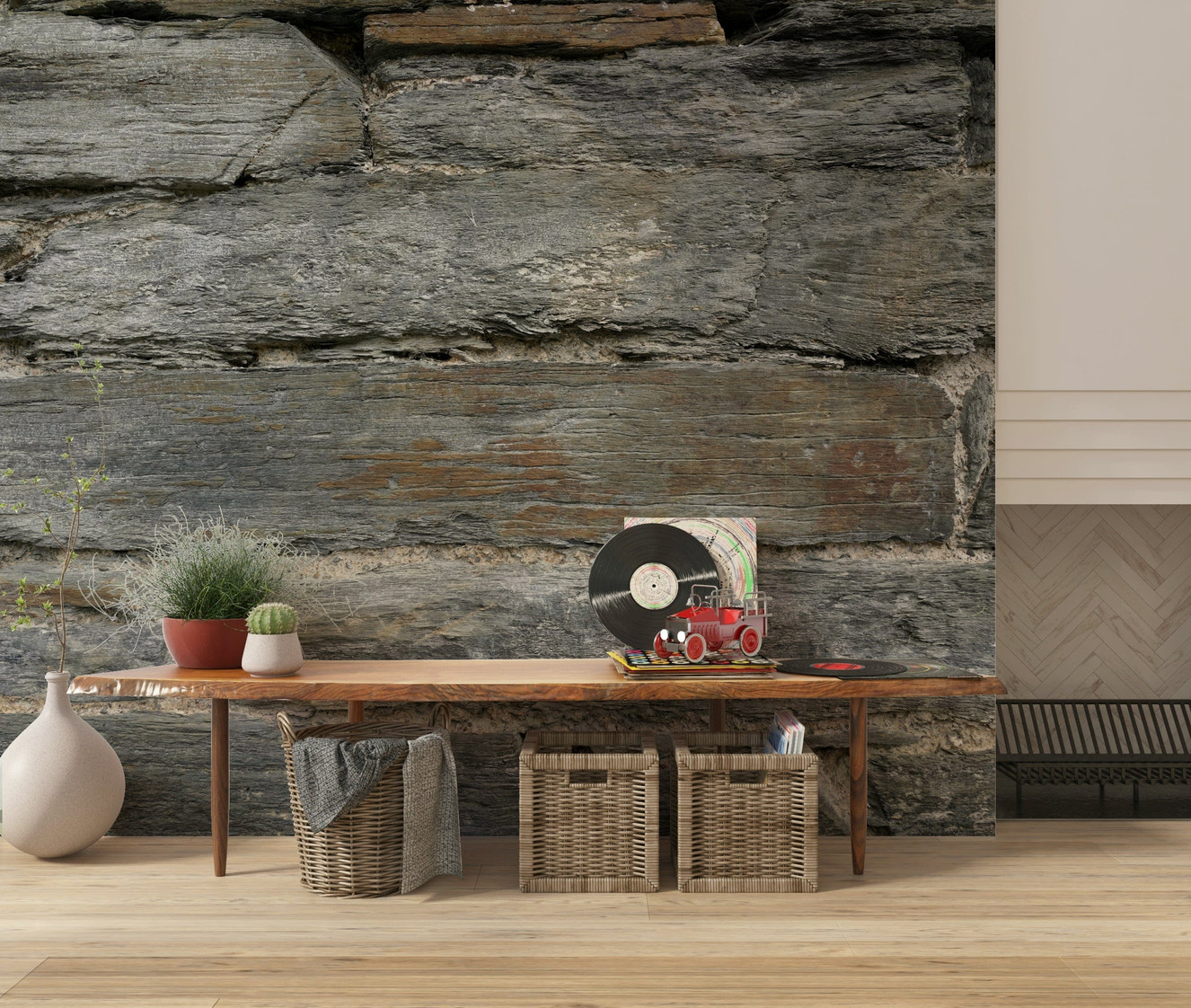 Aged Stone Wall Mural -2566588