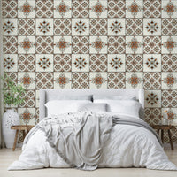 Rustic terracotta wall mural

