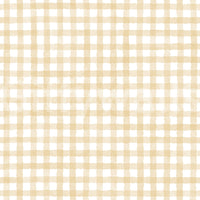 Vintage-inspired yellow gingham wall design
