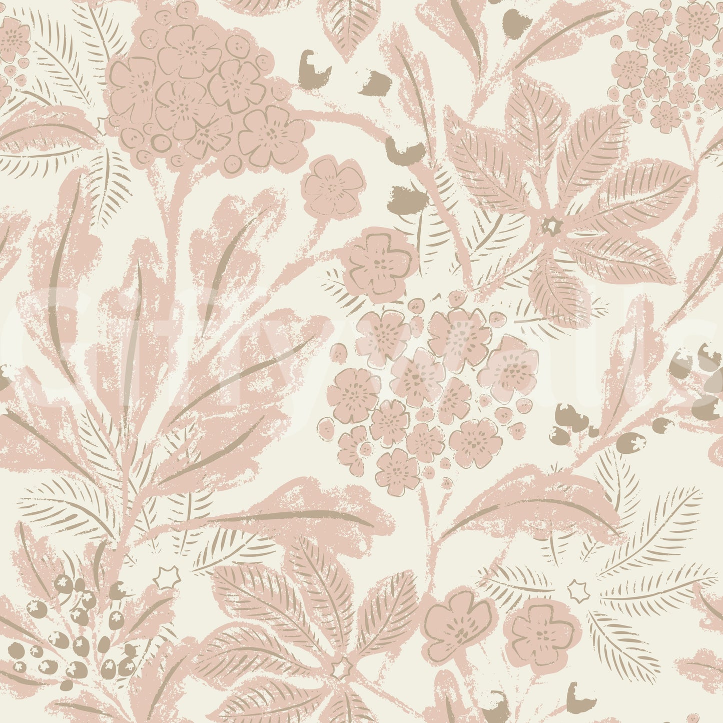 Rusty Blush Botanicals Wallpaper⁠