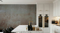 Timeworn metal texture wall mural in muted browns