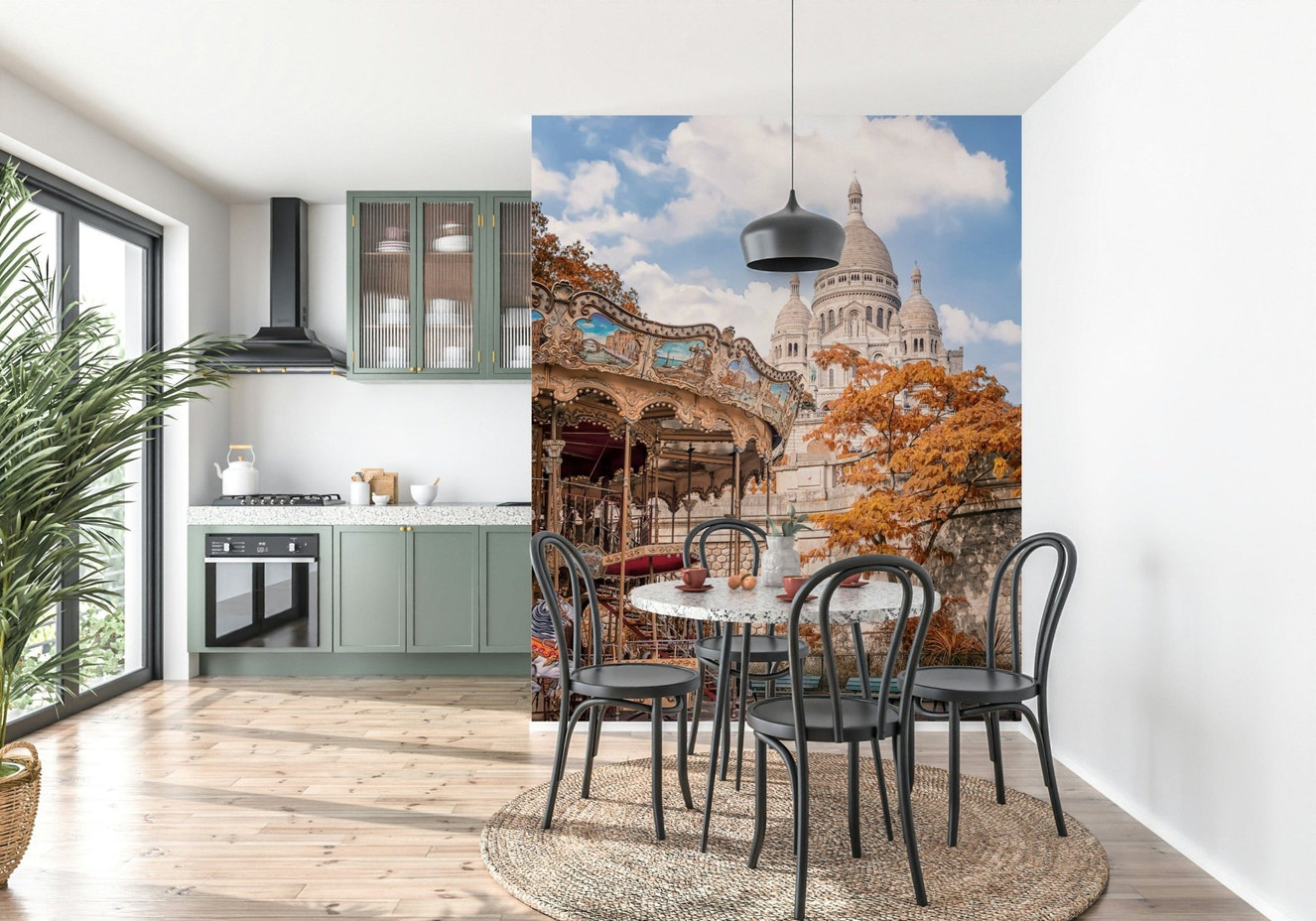 Sacre - Coeur Carousel Wall Mural