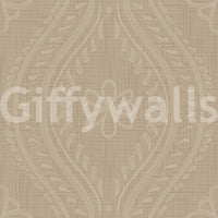 Faded traditional pattern wallpaper in warm neutrals

