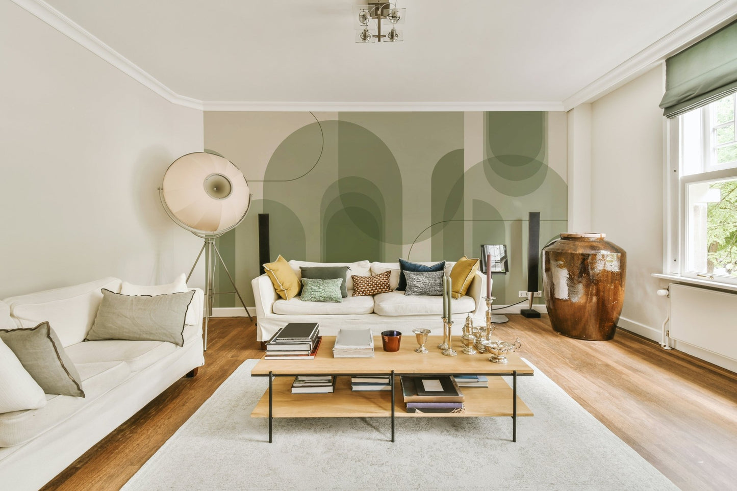 Wall covering promoting tranquility.

