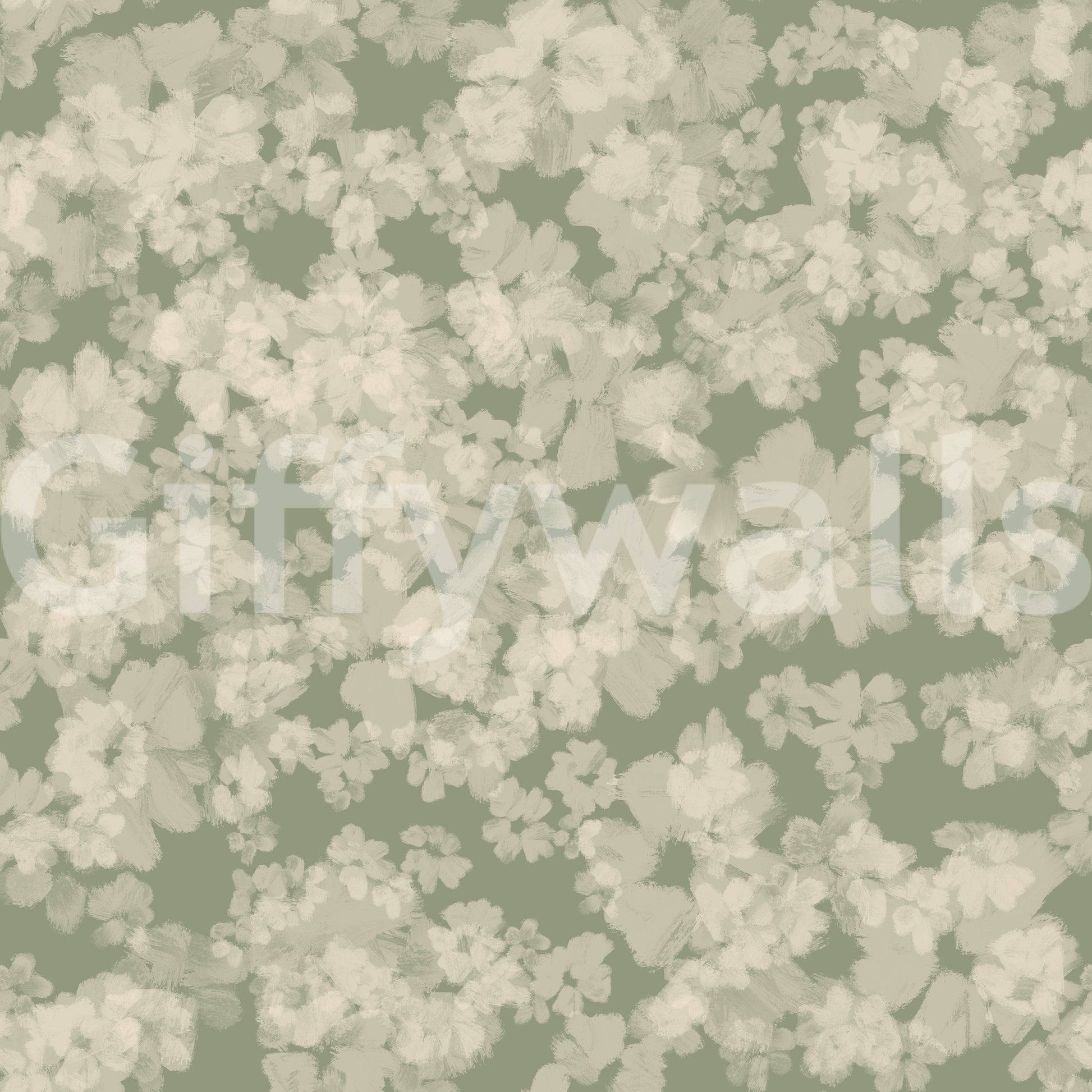 Quiet delicate petals on Painterly Soft Blossom Wallpaper wallpaper.